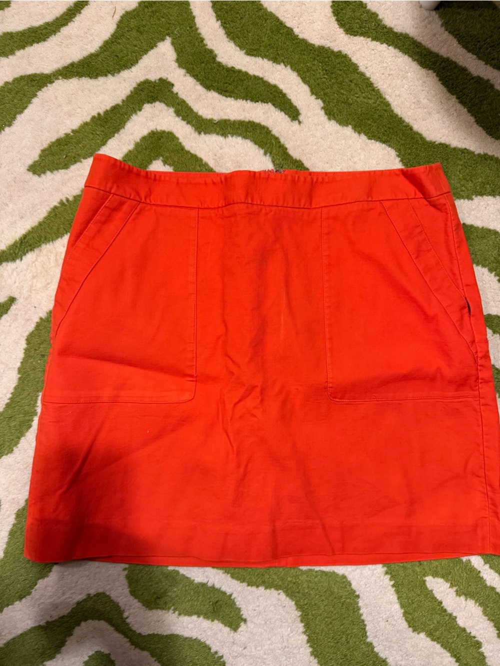LOFT Bright Orange Cotton Pocket Skort